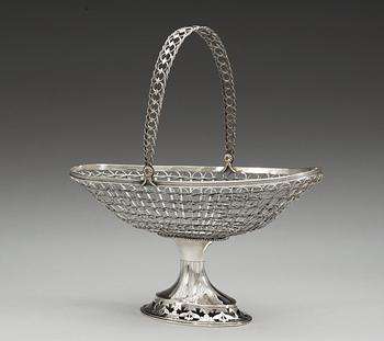 A Swedish 19th century silver bread-basket, makers mark of  Adolf Zethelius, Stockholm 1814.
