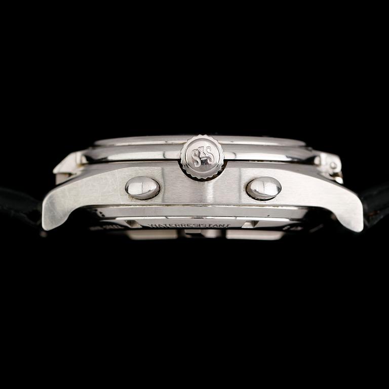 ARMBANDSUR, stål, Sjöö Sandström, Chronolink Worldtimer UTC.