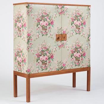 Josef Frank, a Swedish Modern chintz covered oak cabinet, Svenskt Tenn Sweden, probably 1930s-1940s.