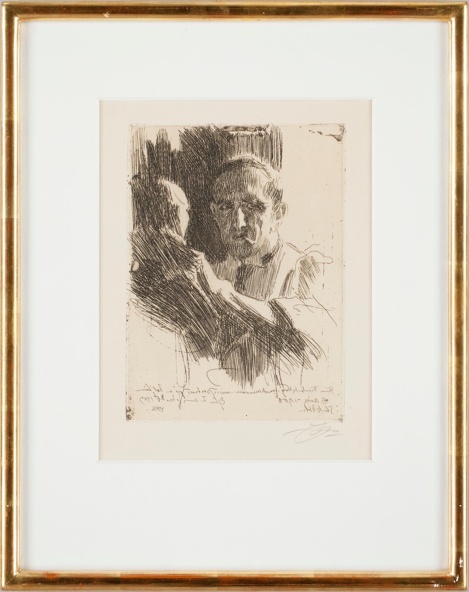 ANDERS ZORN, etsning, sign.