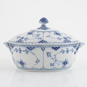 A 'Musselmalet' porcelain tureen with cover, Royal Copenhagen, Denmark.