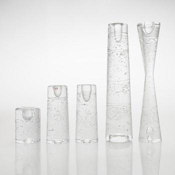Timo Sarpaneva, taide-esineet, 5 kpl, "Arkipelago"-sarja, Iittala.