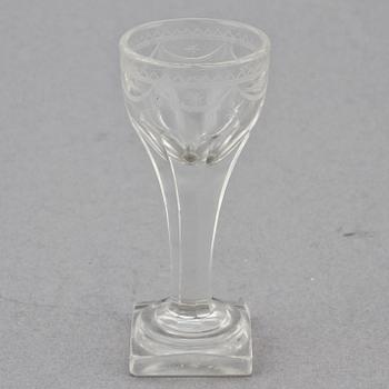 GLAS, 8 st, empire-stil, 1800/1900-tal.