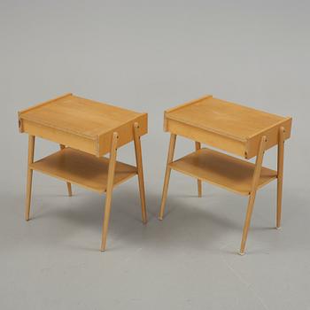 SÄNGBORD, ett par, 1900-talets andra hälft.
