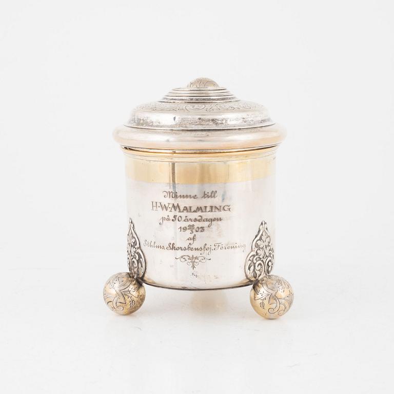 A Swedish silver tankard, mark of Gustaf Löfgren, Stockholm 1899.