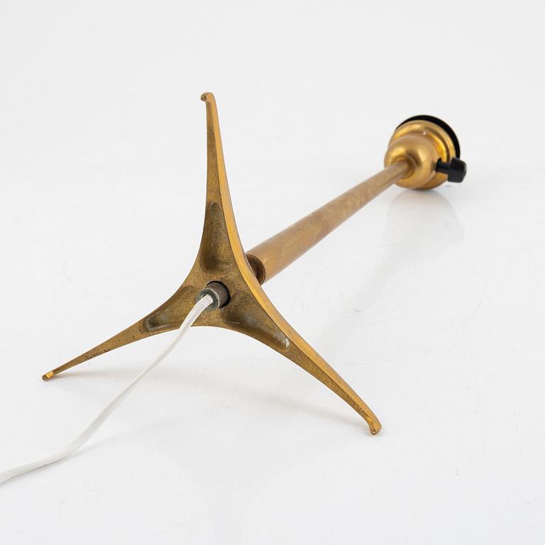 A mid 20th century brass table lamp, from CEBE (Asea Belysning).