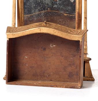 A late Gustavian table mirror by Carl Corssar (active in Stockholm 1791-1816).
