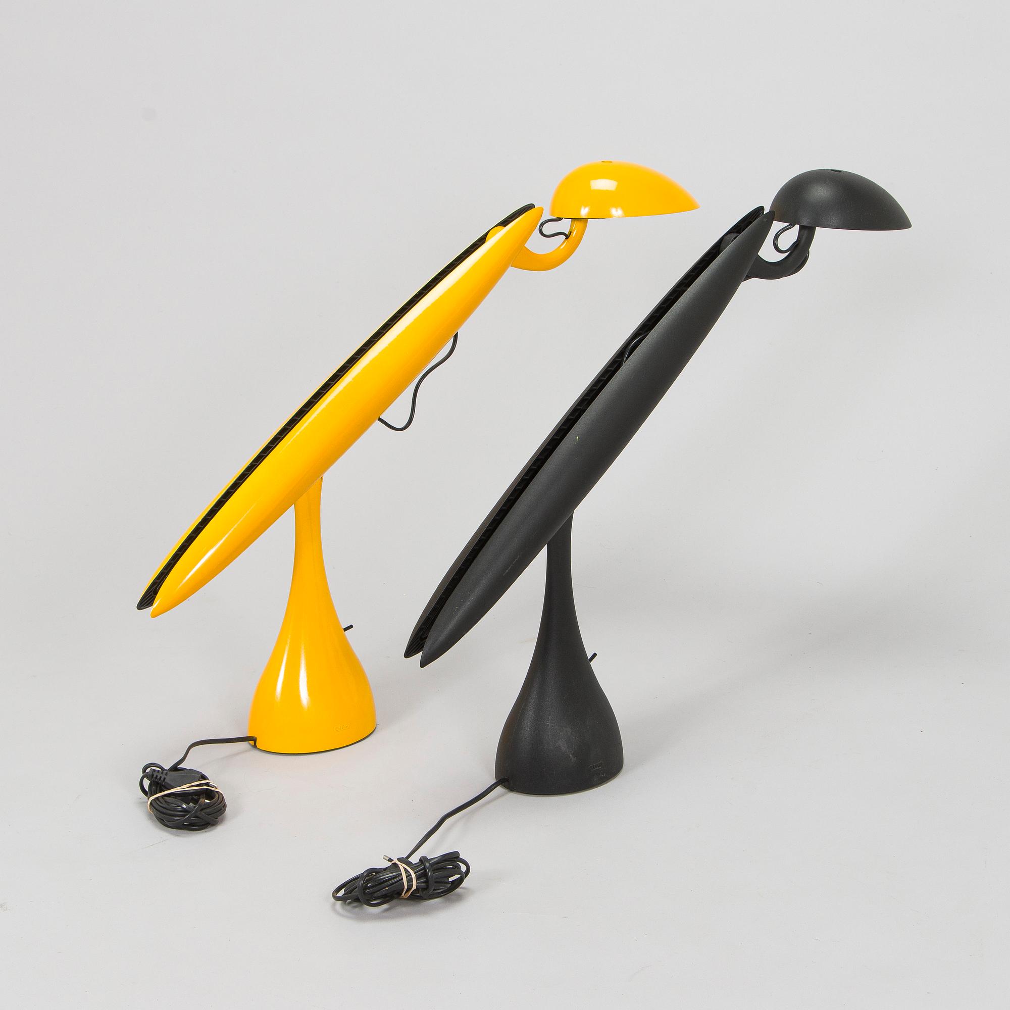 Isao Hosoe, two table lamps, "Heron", Luxo, 1980/1990s.