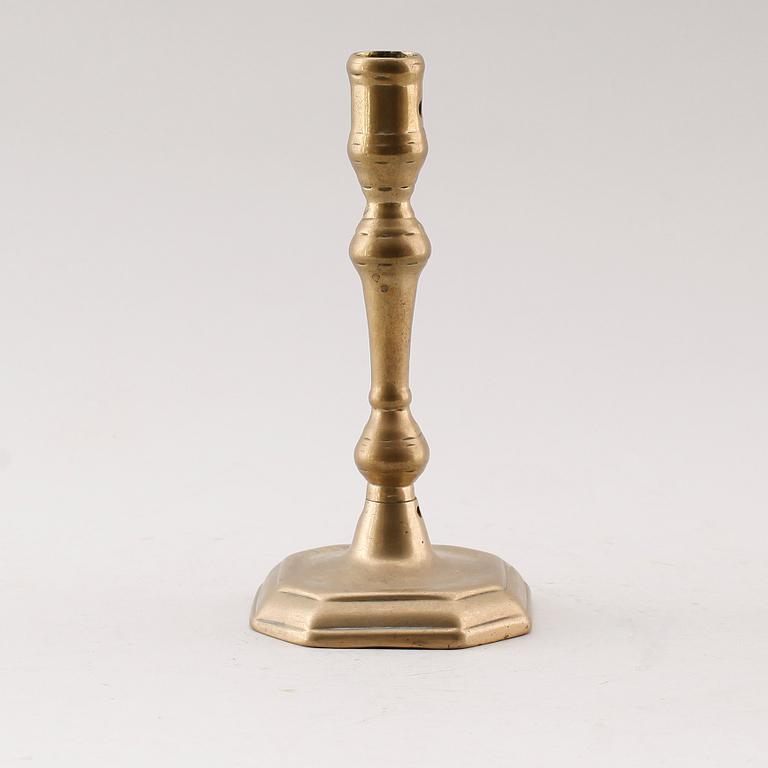 LJUSSTAKE, mässing, 1700-tal.