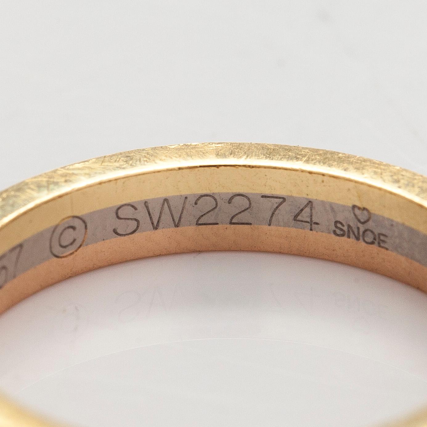 Cartier, ring, "Vendôme Louis Cartier", 18K trefärgsguld.