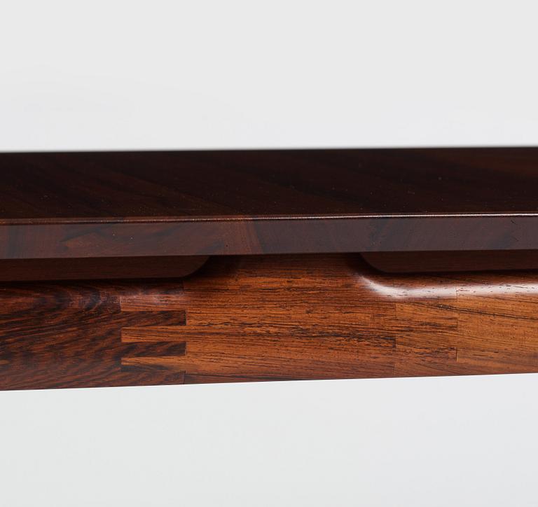 Peter Hvidt & Orla Mølgaard Nielsen, a palisander sofa table, France & Son, Denmark, 1950-60s.