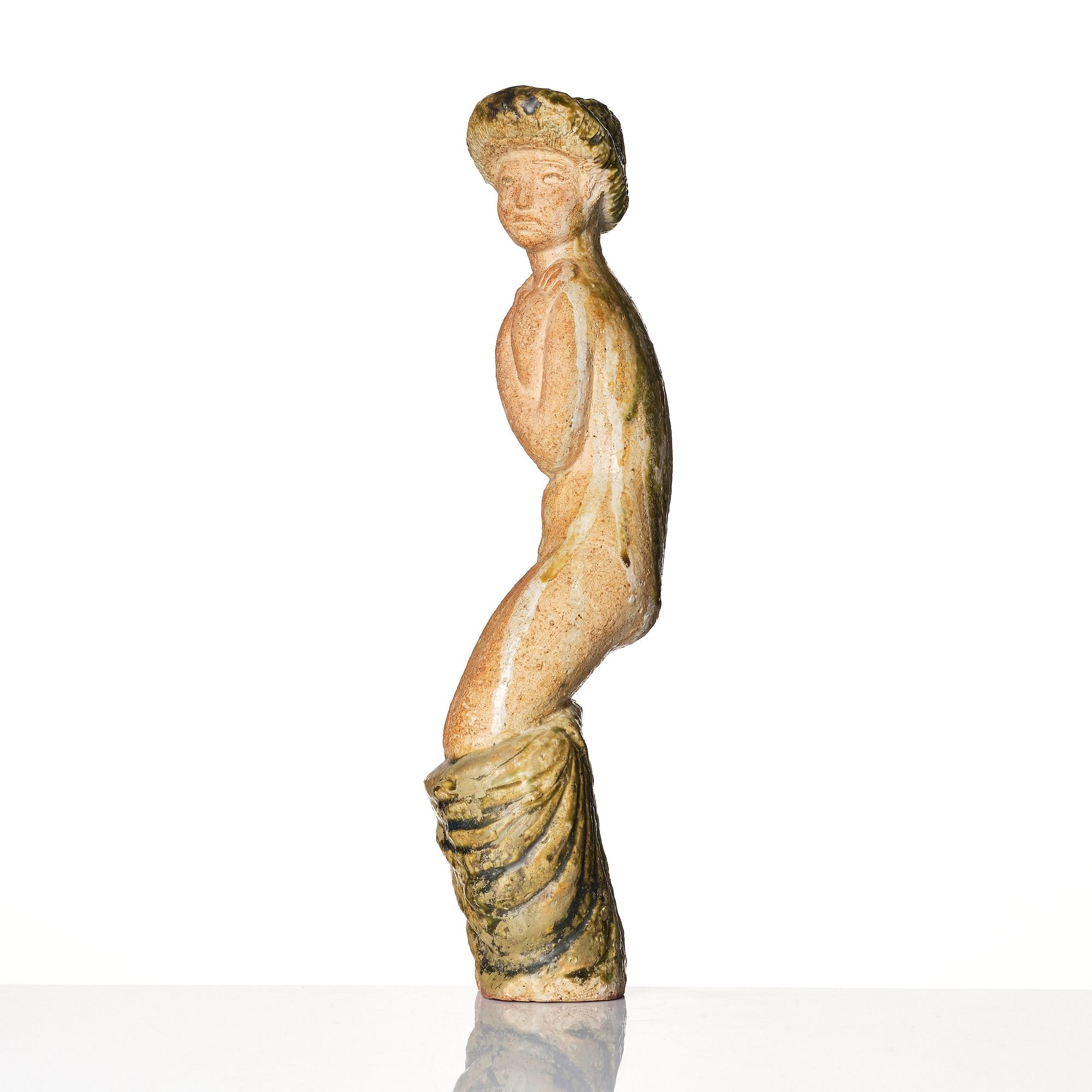 Mari Simmulson, a chamotte stoneware sculpture, Gustavsberg studio, Sweden 1947.