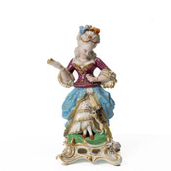 Figurin/tekanna, porslin, Europa, 1900-tal.