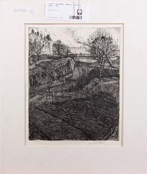 Harald Sallberg · SALLBERG, HARALD, etsning, sign. 