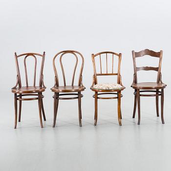 STOLAR, 4 st olika modeller. En märkt Thonet.
