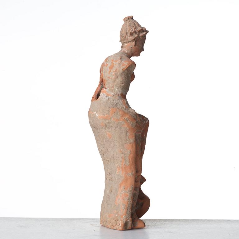 SKULPTUR, terracotta. Grekiskt, attisk, troligen 500-200 f. Kr.