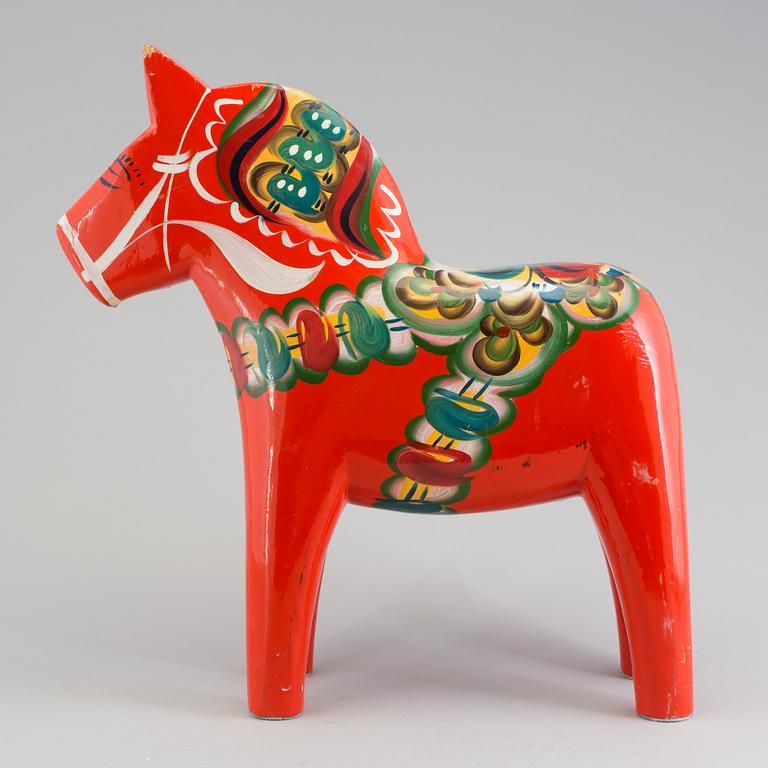 DALAHÄST, bemålat trä, 1900-talets fjärde kvartal.