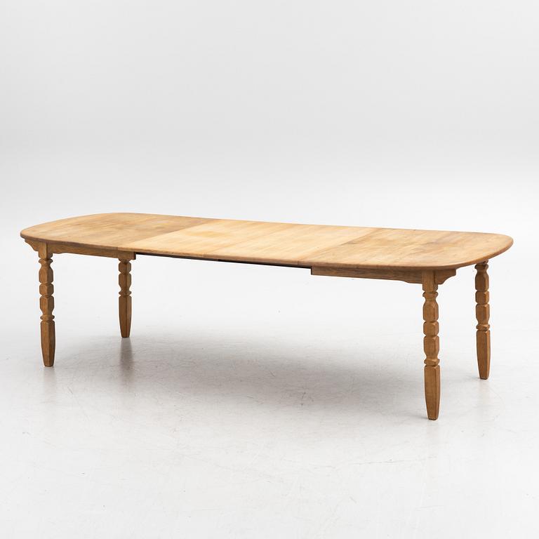 An oak dining table, C.J. Rosengaarden, 1960's.