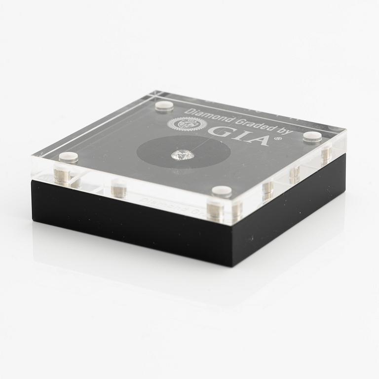 Briljantslipad diamant, 0.50 ct, "triple x". Medföljande GIA dossier.