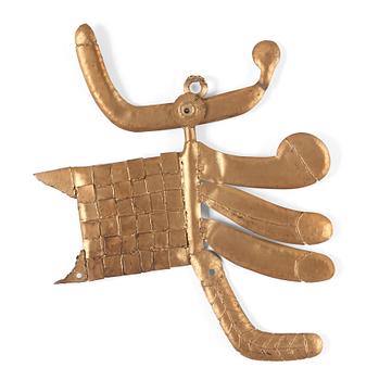 Stig Lindberg, an iron wall relief, lacquered in goldpaint, Sweden 1964.