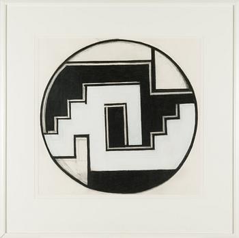Carolus Enckell, mixed media on paper, signed and dated -86.