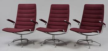 FÅTÖLJER, 3 st,  "SAS Chair Series", Jens Ammundsen för Fritz Hansen, Danmark 1982.