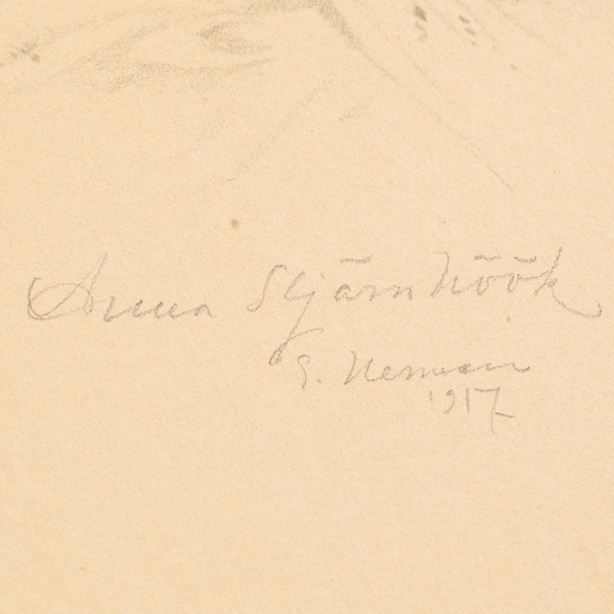 Einar Nerman, a pair of portraits from Gösta Bergling's saga.