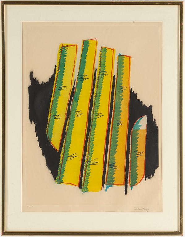 Man Ray, etching and aquatint in colours, signed and numbered 63/99.