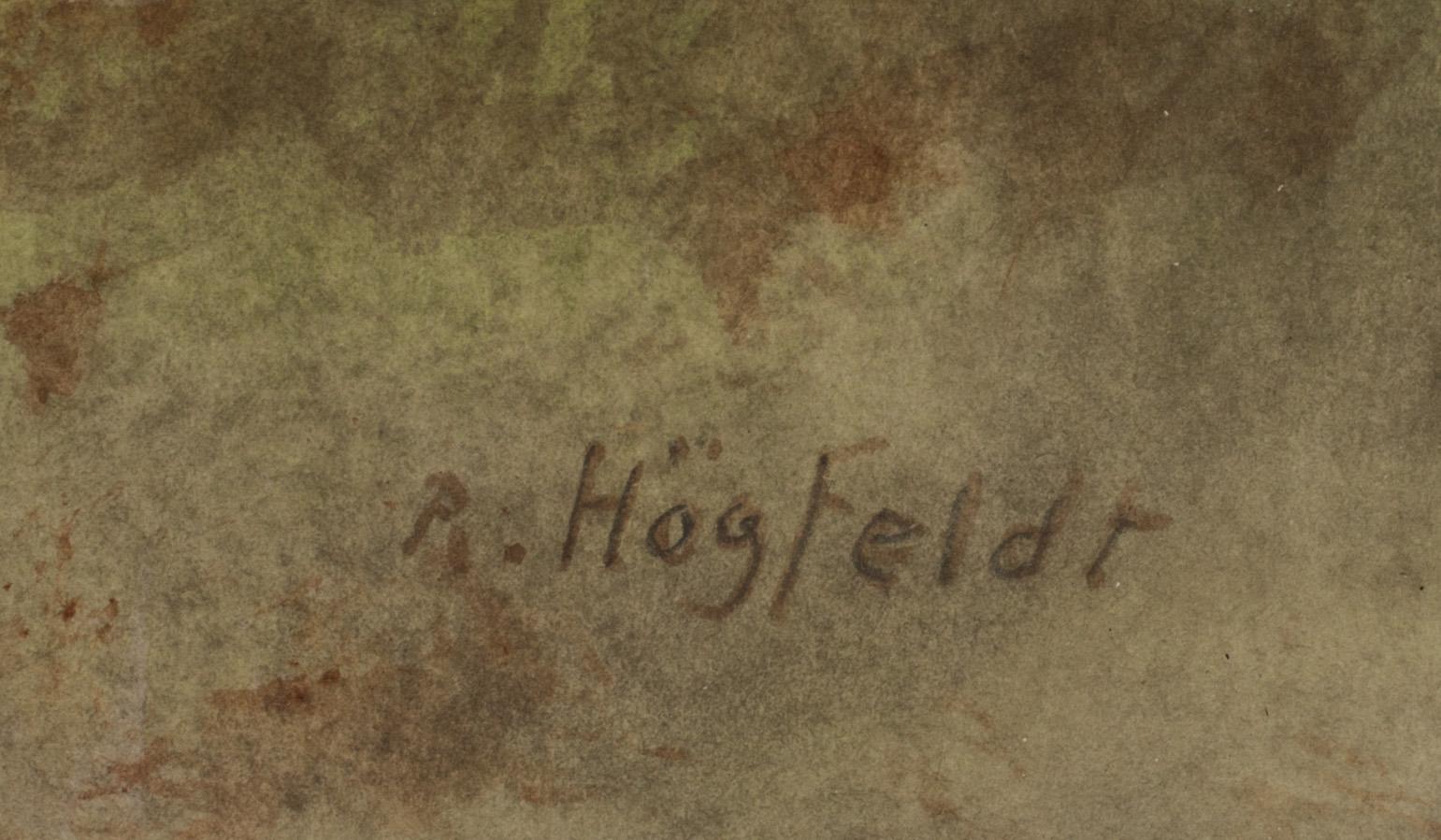 ROBERT HÖGFELDT, akvarell, signerad.