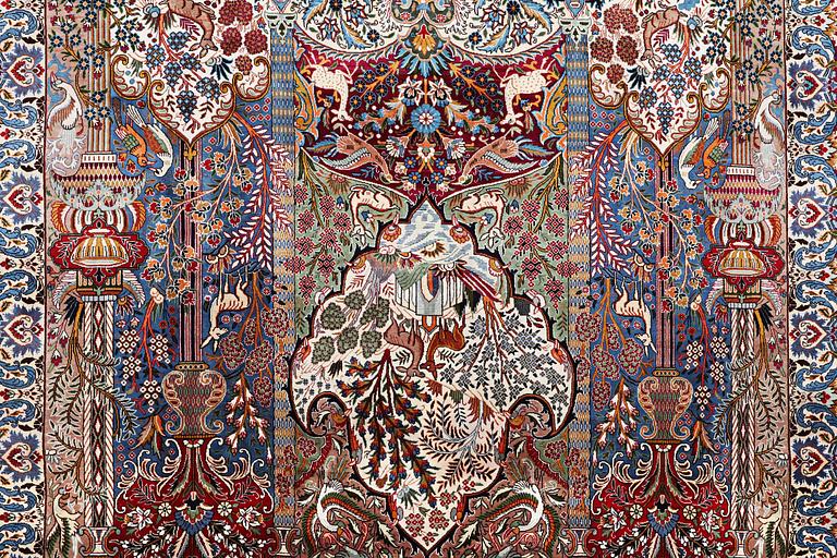 A carpet, Kashmar, ca 383 x 292 cm.