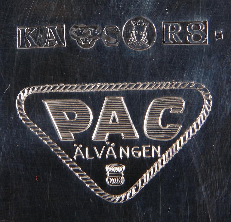 BÄGARE, silver, K Andersson Stockholm 1943. Vikt ca 650 gram.