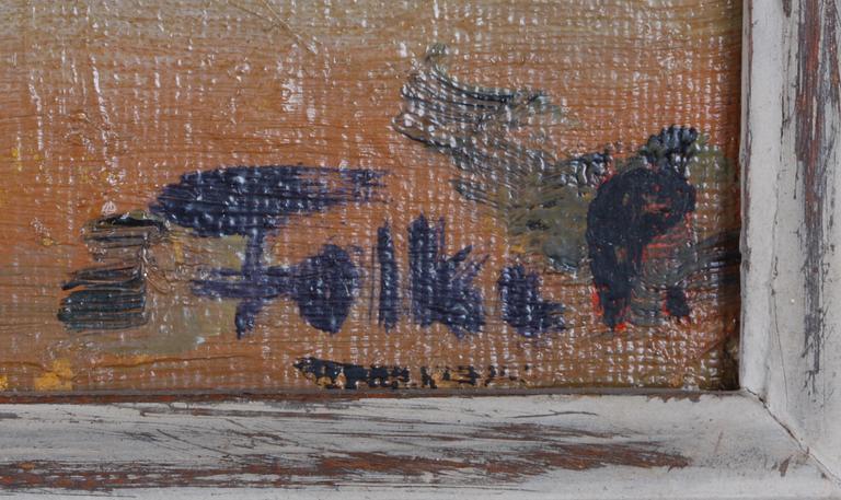 PERSSON, FOLKE, olja på pannå, sign.