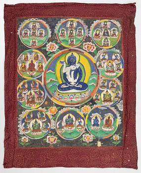 A Southeast Asian Thangka, 20th century.