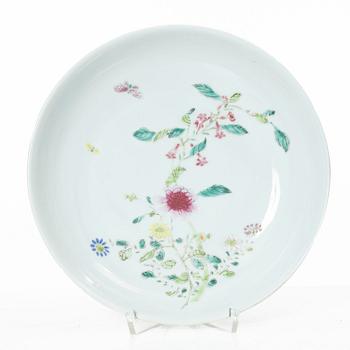 A Chinese famille rose dish, Qing dynasty, Yongzheng (1723-35).