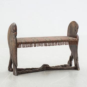 BÄNK, fornnordisk stil, sekelskiftet 1800/1900.