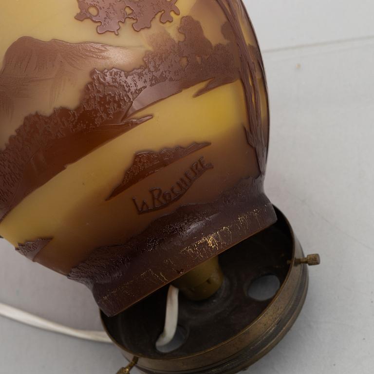 La Rochere, a cameo glass table lamp, France.