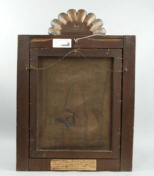 OKÄND KONSTNÄR, olja på duk. Sengustaviansk, 1700/1800-tal. Samtida ram.