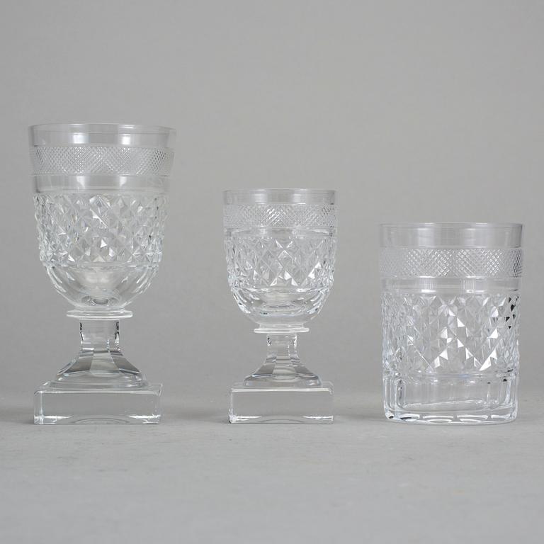 GLASSERVIS, 18 delar, omkring 1900.