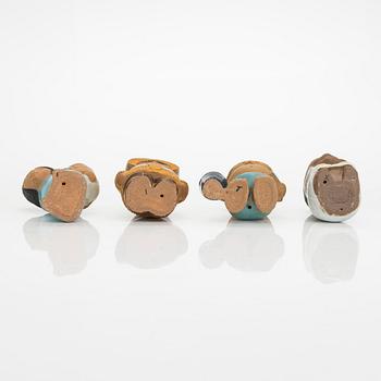 Lisa Larson, "Världens barn", four stoneware figurines for Gustavsberg.