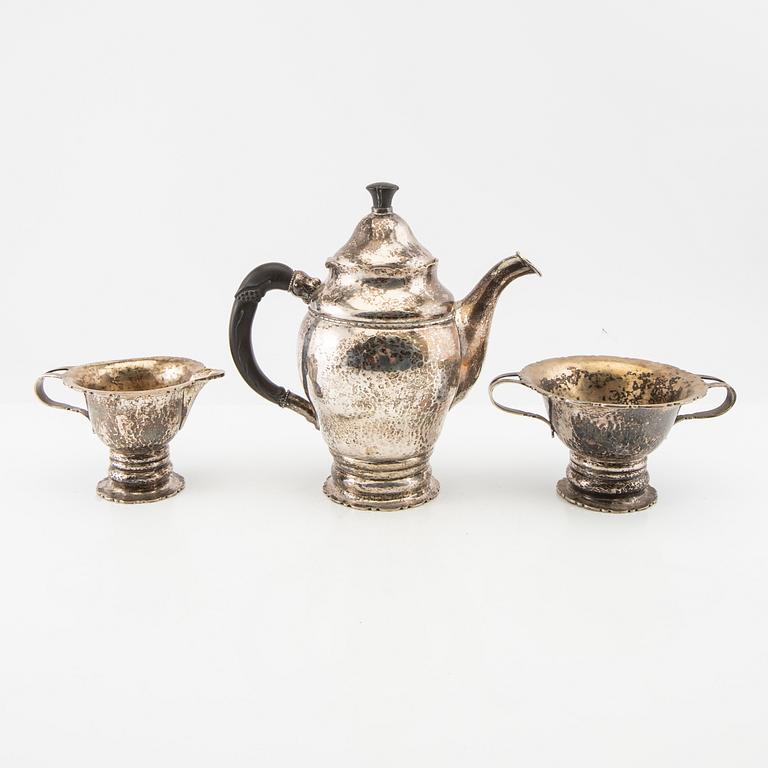 Coffee service, 3 pcs, silver, Denmark, 1919.