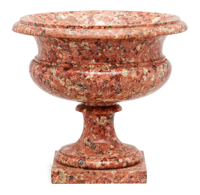 A Swedish Empire 19th century Garberg granitell urn.