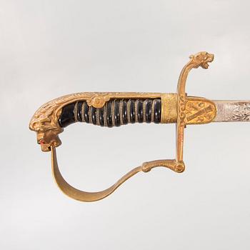 A German artillery sword, early 20th Century.