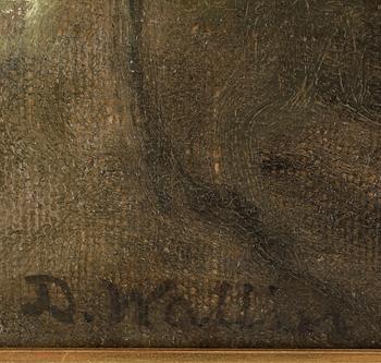 DAVID WALLIN, olja på pannå, signerad.