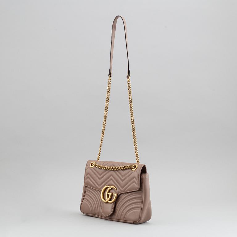 Gucci, a matelassé leather 'Marmont Medium' sholder bag.