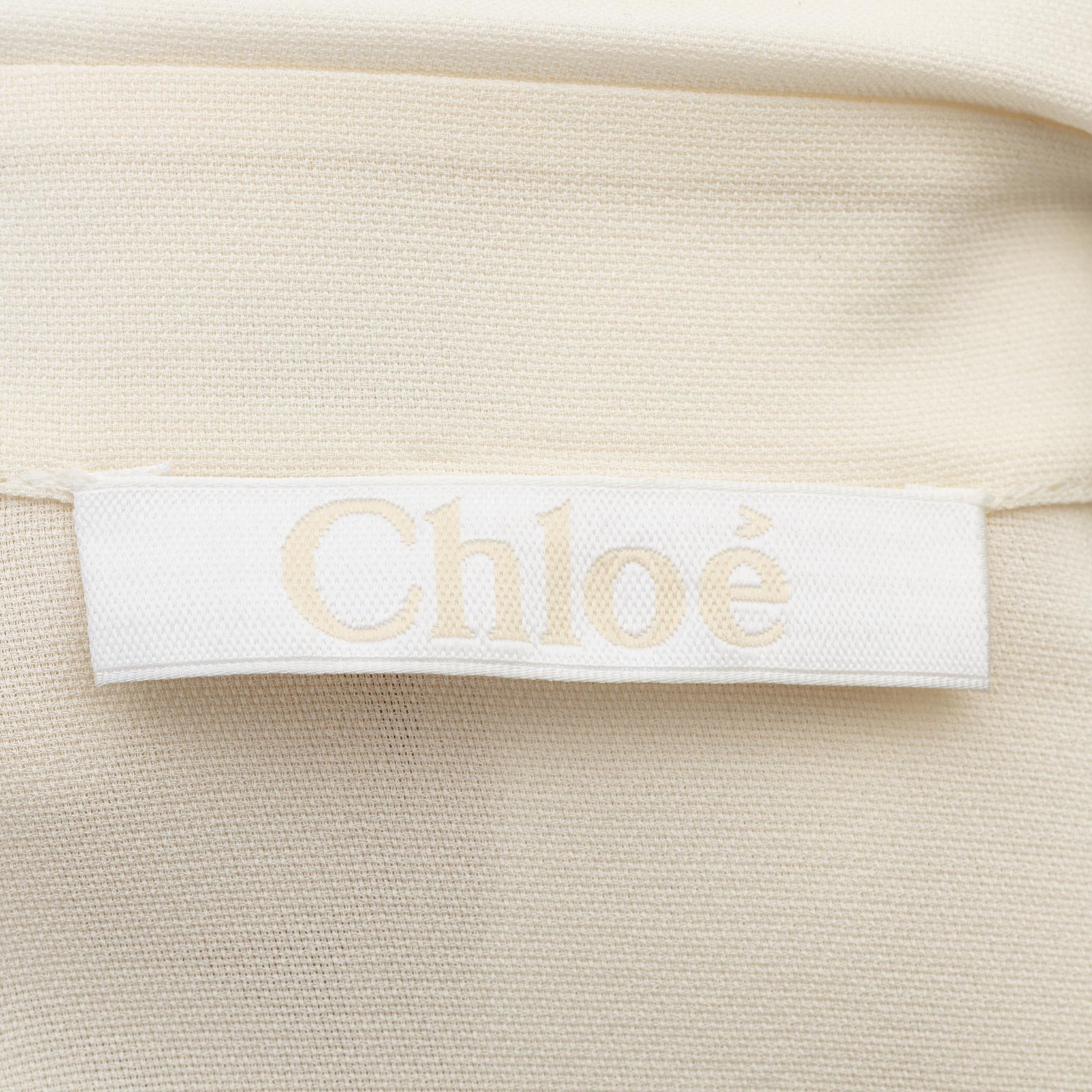 Chloé, a white silk shirt, size 36.