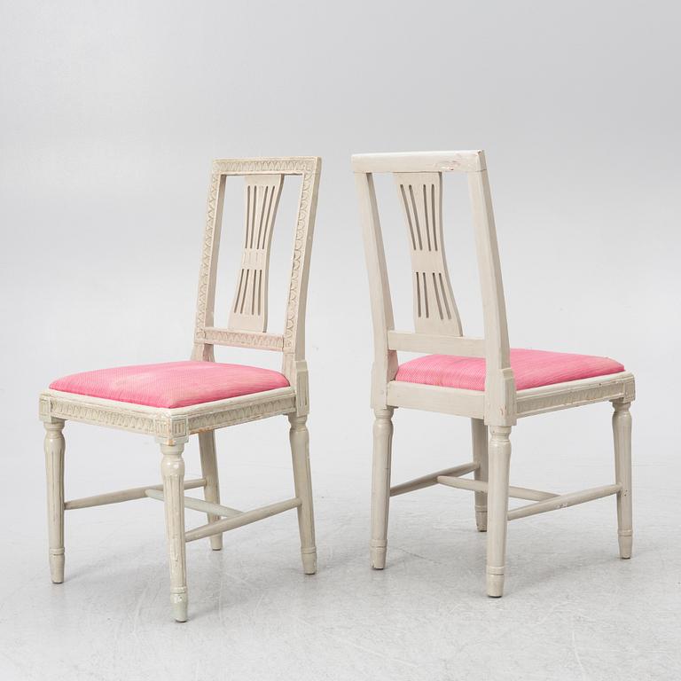 Stolar, 5 st, omkring år 1800, Sengustavianska.