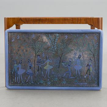 A tray table signed Kaipiainen 1944, Arabia.