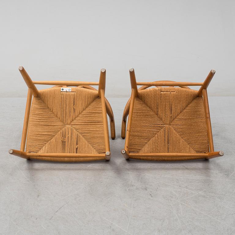 HANS J WEGNER, stolar, 6 st, "Y-stolen", Carl Hansen & Son, 1950/60-tal.