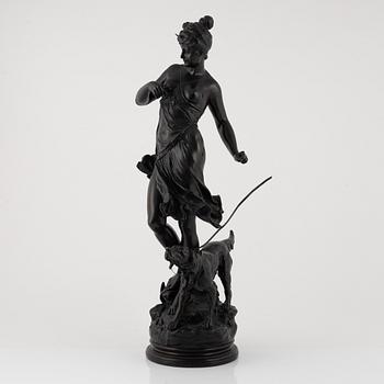 Alois Mayer, The Goddess Diana with a Hunting Dog.