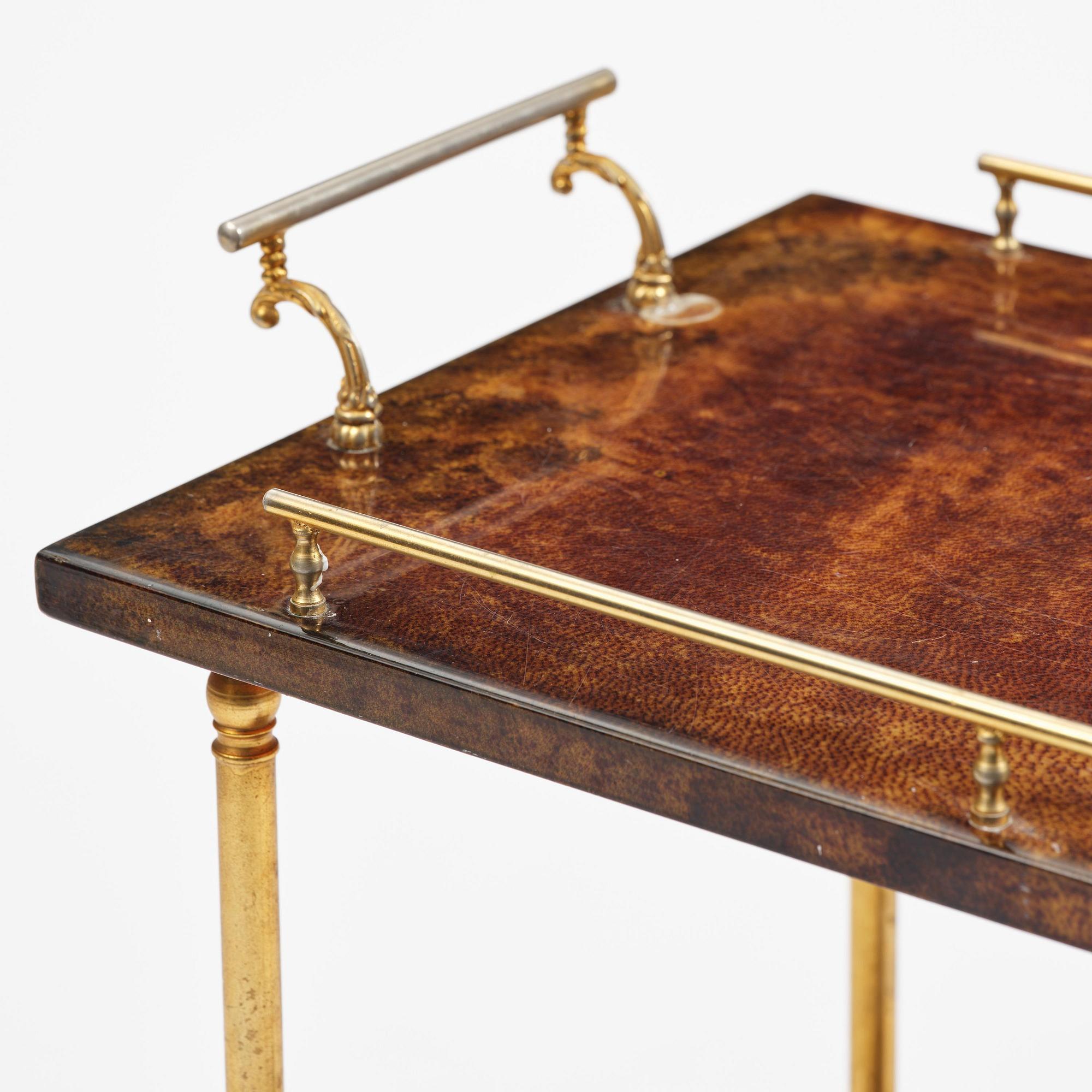 Aldo Tura, a serving trolley, Milan, Italy, 1960s-70s.